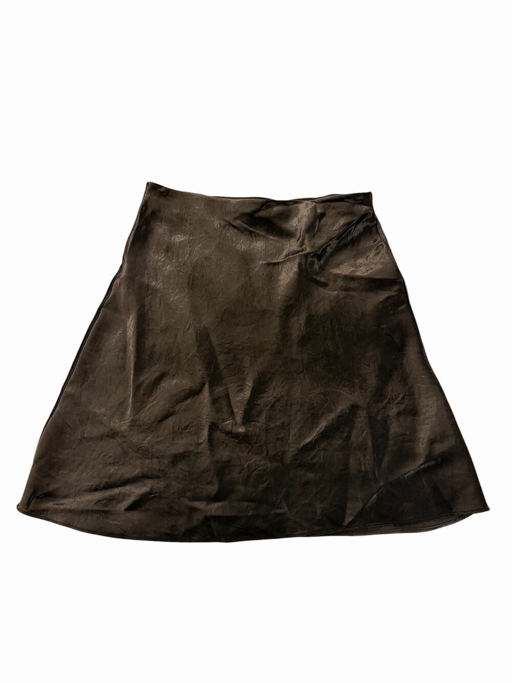 Title: Aritzia Babaton Slip Satin Mini Skirt Black High Sheen Satin Size 4